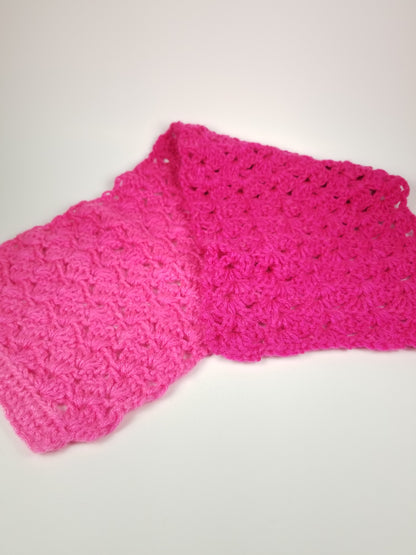 Abandoned Project! Crochet Start of Scarf Red Heart Super Saver Ombre Jazzy