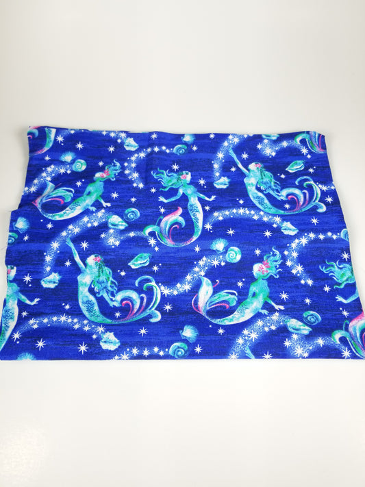 Mermaid Cotton Fabric blue Novelty FQ