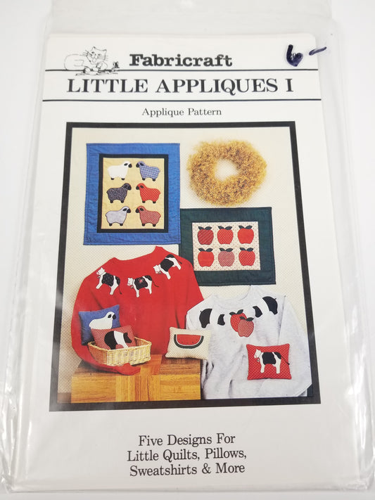 Fabricraft Little Appliques Cow Sheep Apple Applique Pattern #206