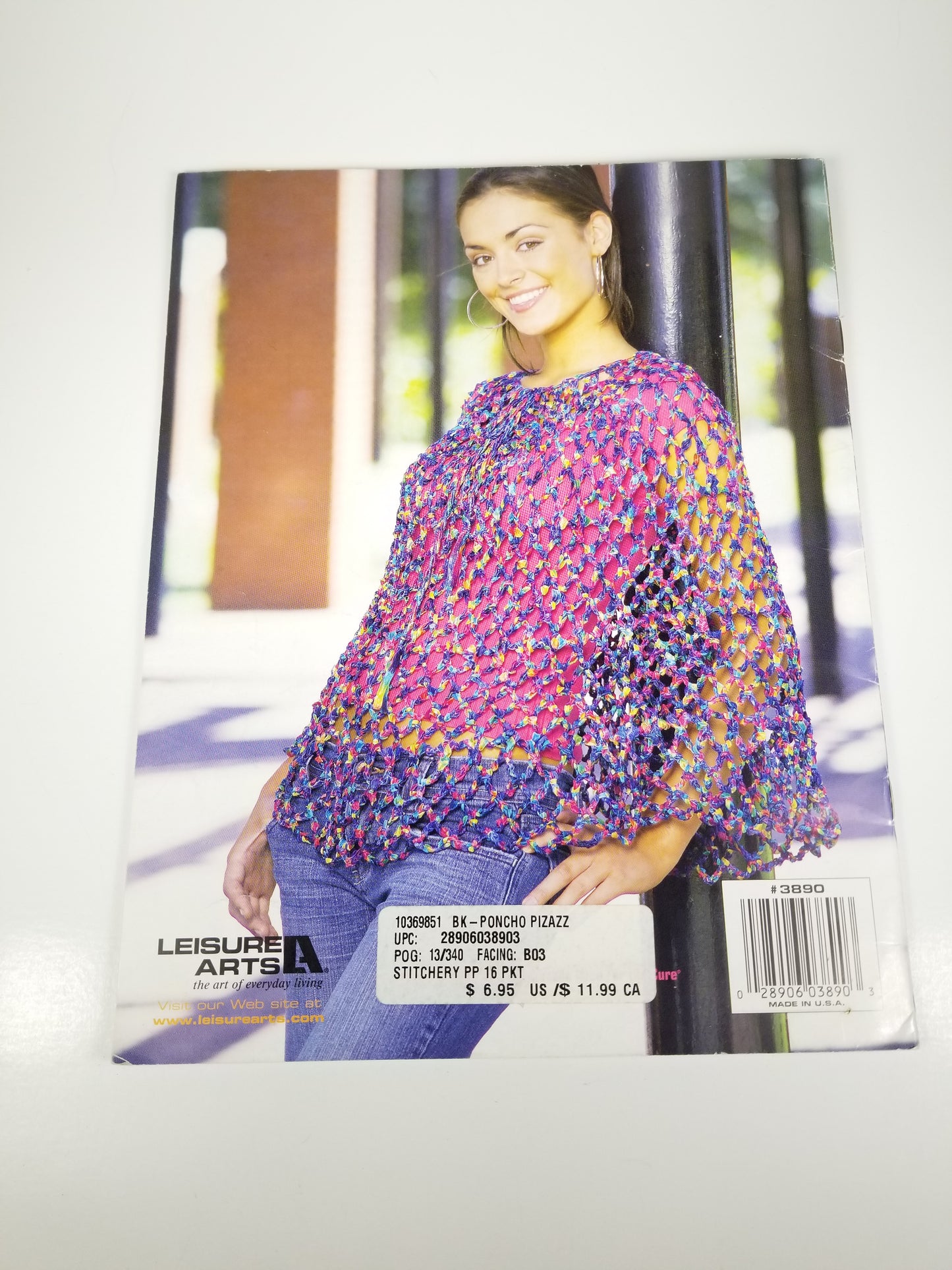 Poncho Pizazz Leisure Arts Crochet Book By Kay Meadors #3890