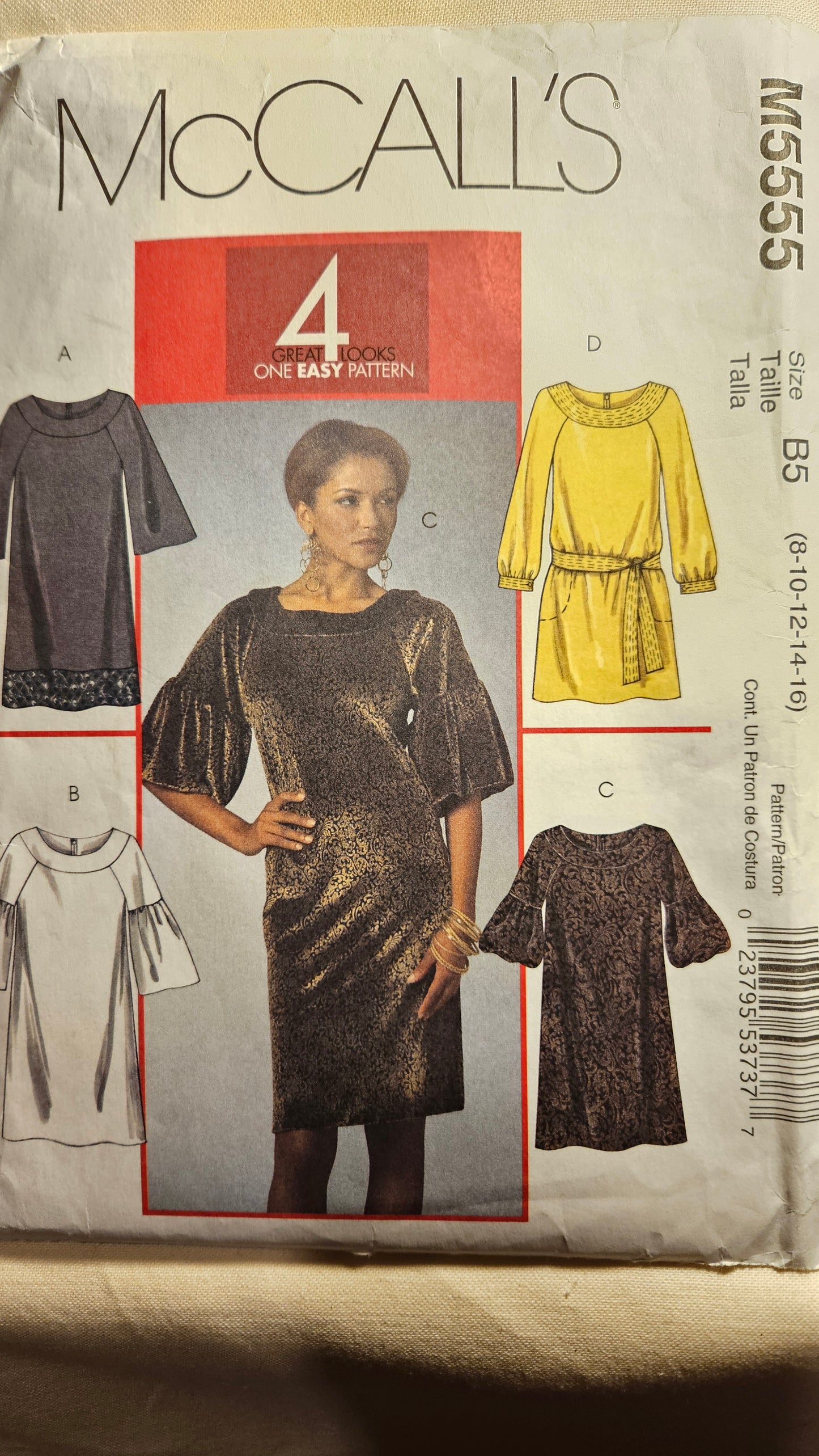 McCall's #M5555 misses size B5 8-16 uncut ff sewing pattern