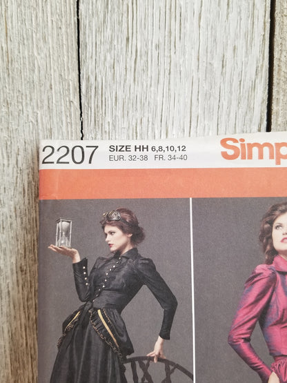 Simplicity 2207 Steam Punk Gowns Halloween Costumes Pattern Size HH6-12 RR 14-20 UNCUT FF