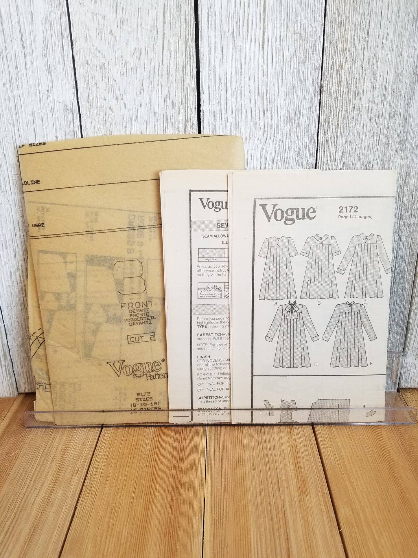 RARE Vogue 2127 Easy Misses Half Size Dress Flared loose-fitting dress sewing pattern Size 8, 10, 12 Uncut FF