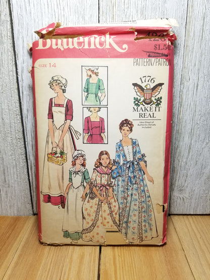 Butterick 4261 Bicentennial Costume 1776-1976 Vintage 70s Dolly Madison Costume Original Sewing Pattern GIRLS' SIZE 14 Uncut FF