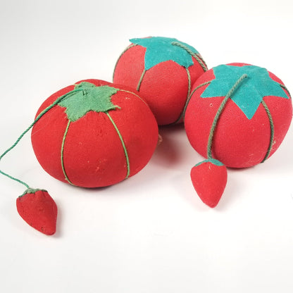 Vintage NOS retro Collectible Pin cushion Sewing Tomato Strawberry (YOU CHOOSE SIZE, STYLE)