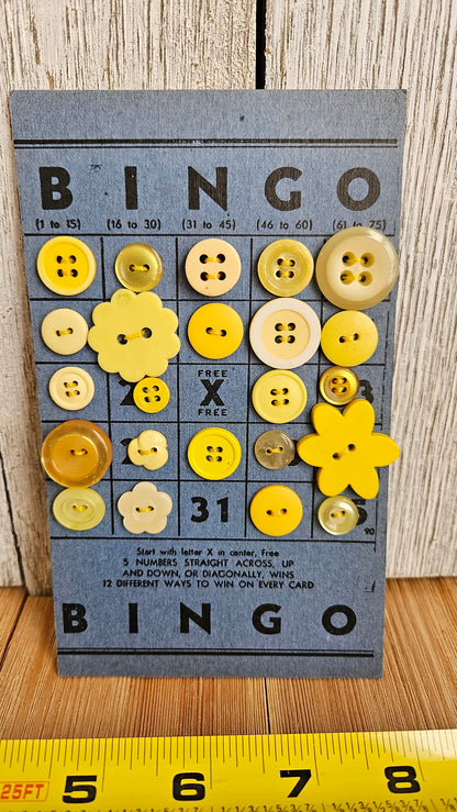 Vintage Button Lot on Bingo Card U PICK Antique quirky cute