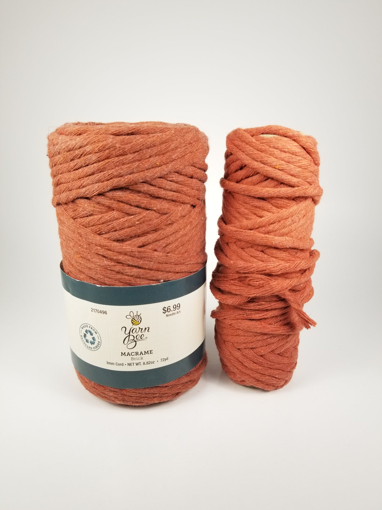 Yarn Bee Macrame Brick Yarn 3mm Cord (2 skein bundle)