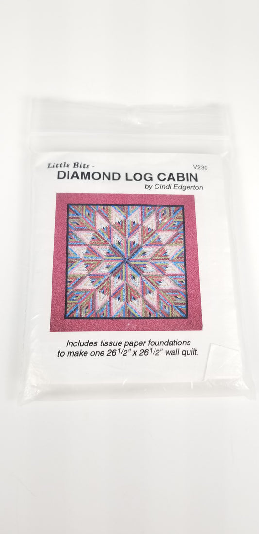 Little bits v239 diamond log cabin quilt pattern