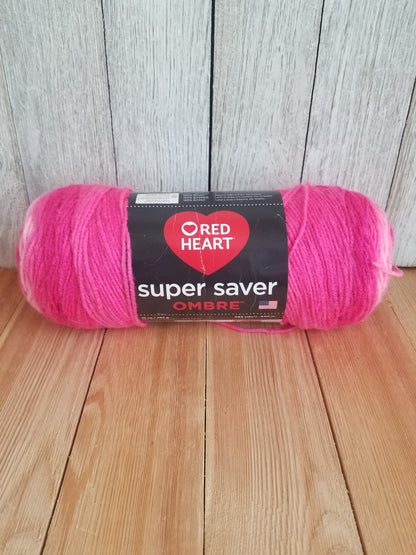 Red Heart Super Saver Yarn Solid/ Metallic/ Striped/ Ombre Full Skien or Partial Skein (U Pick Color)