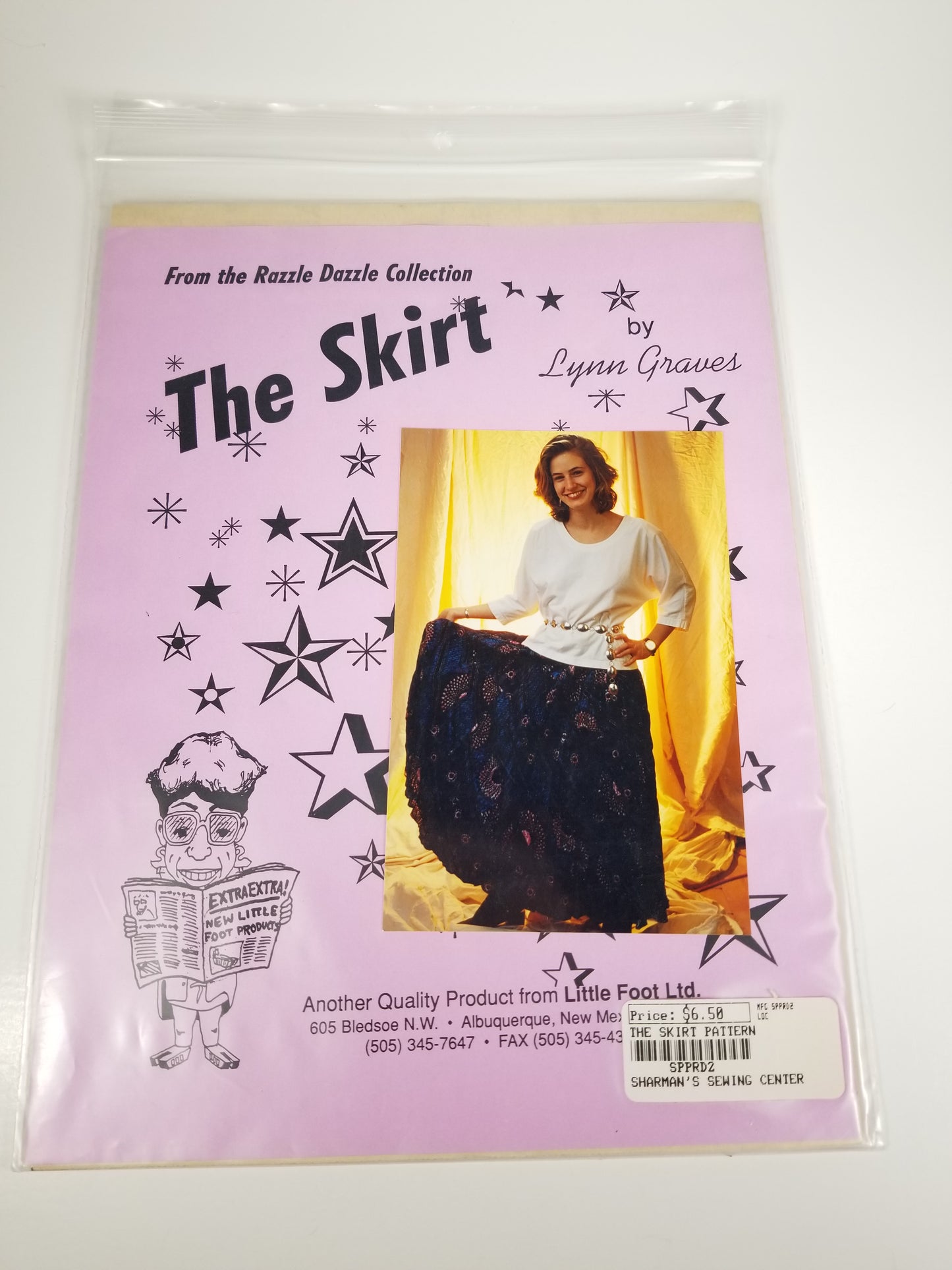 From the Razzle Dazzle Collection "The Skirt" uncut Lynn Graves Sewing Pattern