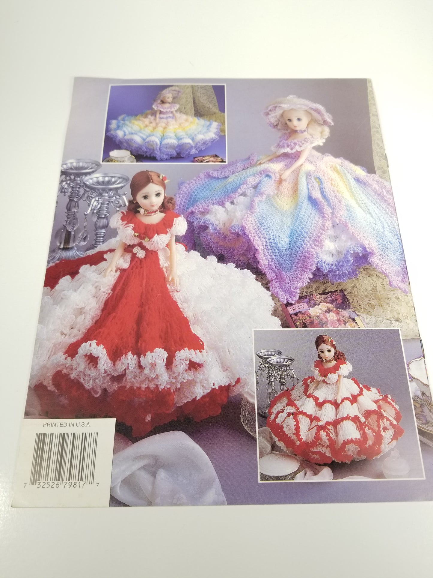 Vintage Crochet Reverse Ruffles Doll Dress Crochet Pattern Annie's Attic 879817 book