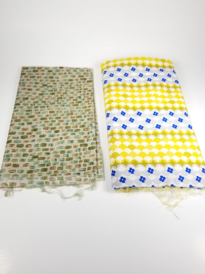 Yellow green fabric bundle