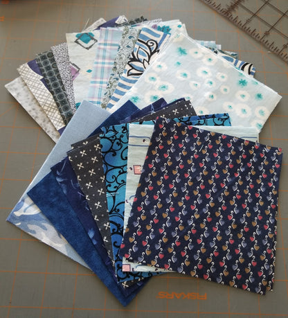 Vintage Fabric Charm Pack 5"x5" Squares Handpicked Vintage Precut Fabric